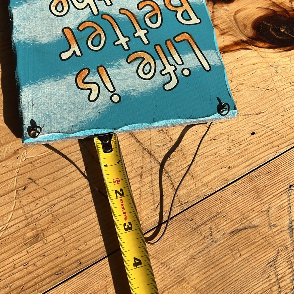 Distressed “Life is Better at the Beach” 3D Wall Art with Metal Hanger - Picture 4 of 16